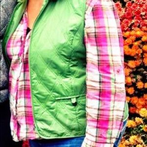 2 for 1 plaid shirt and green vest 18/20 and XL